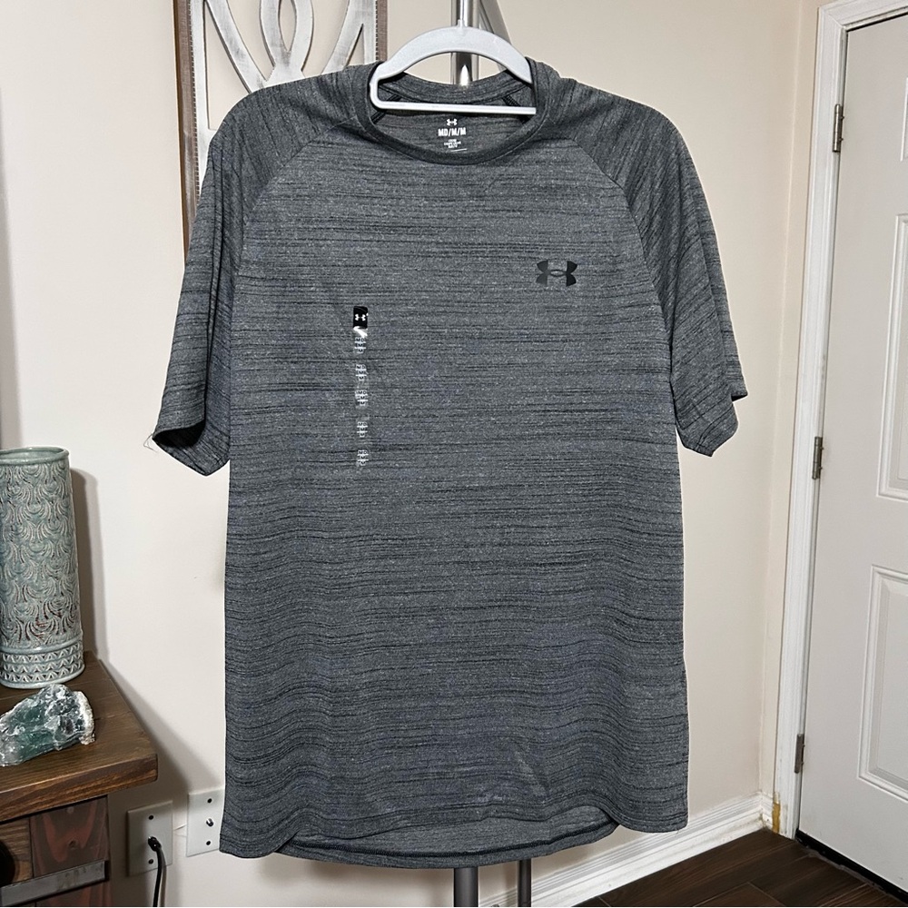 Under Armour Men’s‎ Medium Loose Shirt Tiger Tech Performance Gray Short Sleeve